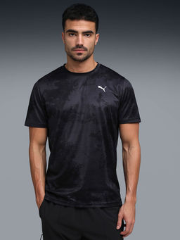 Puma - Men Black Train All Day Essentials All Over Printed T-shirt