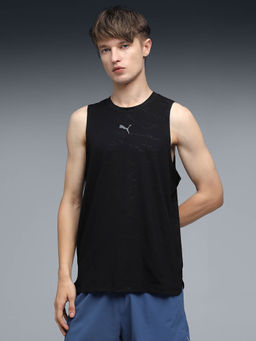 Puma - Men Black Cloud Spun Regular Fit Emboss Tank