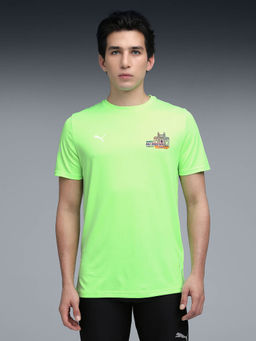 Puma - Men Neon Green Mumbai Marathon Run T-shirt