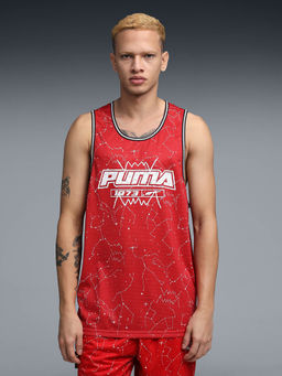 Puma - Men Red Hoopaverse Moisture-Wicking Basketball Tank
