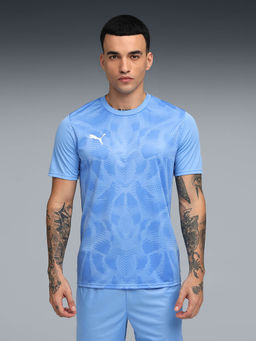 Puma - Men Blue Printed Team Ultimate T-shirt