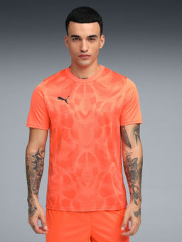 Puma - Men Orange Printed Team Ultimate T-shirt