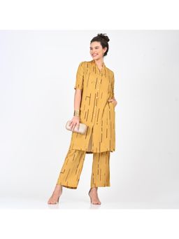 Saltpetre - Women Mustard Cedar Print Co-Ord (Set of 2)