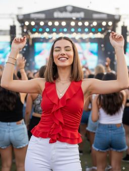 Uptownie - Ruffled Halter Neck Top