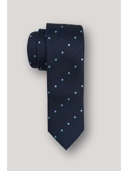 The Tie Hub - Classic Polka Silk Blue Neck Tie