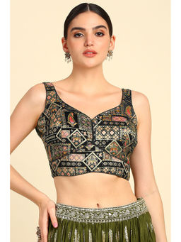 Soch - Black Woven Design Stitched Blouse
