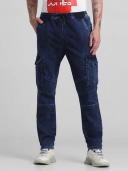 Jack & Jones - Navy Blue Stretch Anti Fit Jeans