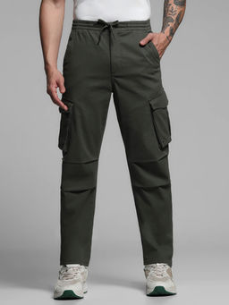 Jack & Jones - Green Regular Fit Cargo Pants