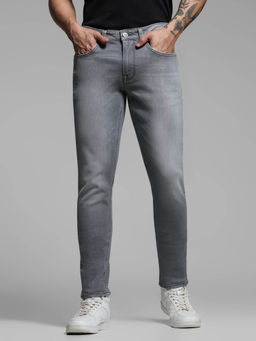 Jack & Jones - Grey Anti Fit Low-Rise Jeans