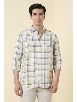 Allen Solly - Green Custom Fit Checks Full Sleeves Casual Shirt