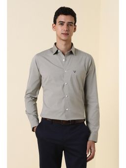 Allen Solly - Grey Checks Full Sleeves Formal Shirt
