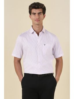 Allen Solly - Lavender Print Half Sleeves Formal Shirt