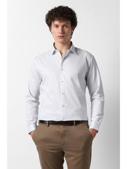 Van Heusen - White Textured Full Sleeves Shirt