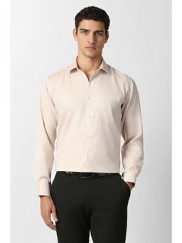 Van Heusen - Light Beige Textured Full Sleeves Formal Shirt