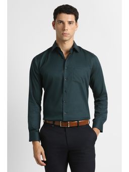 Van Heusen - Teal Checks Full Sleeves Formal Shirt