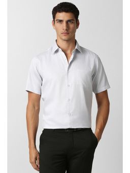 Van Heusen - Off White Textured Half Sleeves Shirt
