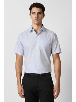 Van Heusen - Light Blue Textured Half Sleeves Shirt