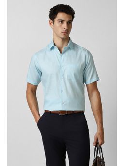 Van Heusen - Light Blue Textured Half Sleeves Formal Shirt