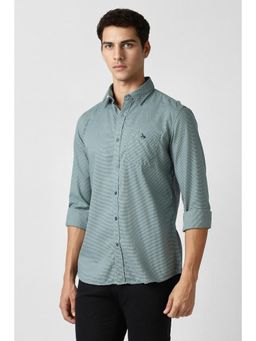 Van Heusen - Green Checks Full Sleeves Casual Shirt