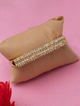 Estele - Gold Plated Sparkling Bracelet With Crystals For Women