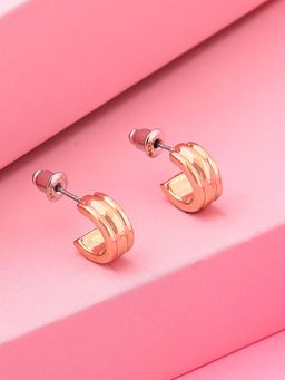 Estele - Gold Plated Tiny Smooth Hoop Earrings For Women