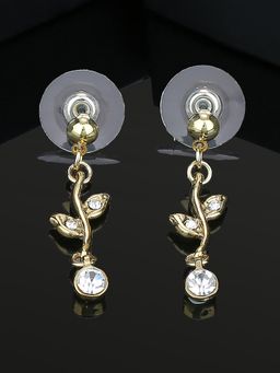 Estele - Gold Plated Glamorous Drop Earrings For Women
