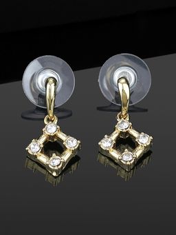 Estele - Gold Plated Square Designer Drop Earring Fro Women