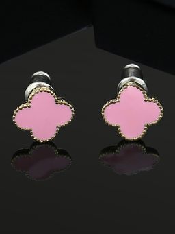 Estele - Gold Plated Flower Shaped Stud Earring For Women