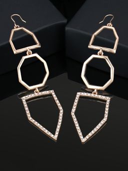 Estele - Rose Gold Geometric Designer Earrings For Women