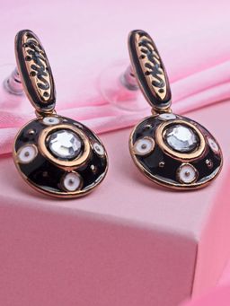 Estele - Rose Gold Plated Tear Drop Earrings For Women