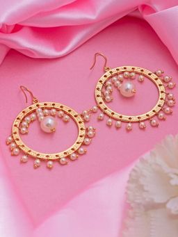 Estele - Gold Plated Circular Earrings For Women