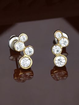 Estele - Gold Plated Classic Stud Earrings For Women