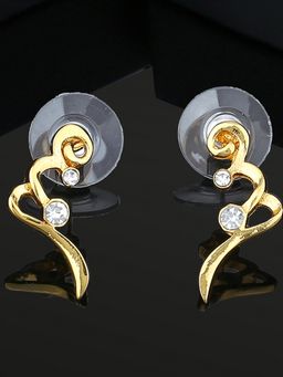 Estele - Gold Plated Graceful Stud Earrings For Women