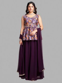 BC Balaji Creation - Women Floral Kurti with Sharara and Dupatta