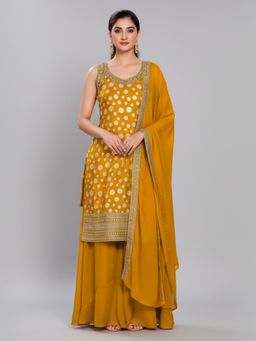 BC Balaji Creation - Women Yellow Kurti with Palazzo and Dupatta