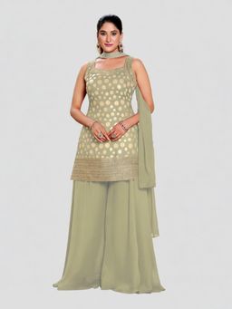 BC Balaji Creation - Women Green Kurti with Palazzo and Dupatta