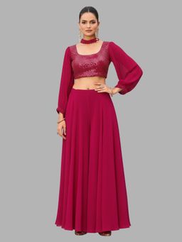 BC Balaji Creation - Women Pink Top with Palazzo