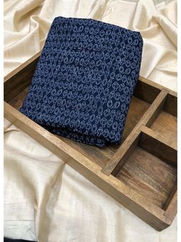 Palash - Women Blue Hand Block Printed Unstitched Kurta