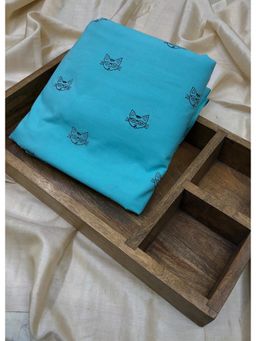 Palash - Women Blue Hand Block Printed Unstitched Kurta