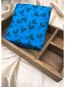 Palash - Blue Women Hand Block Printed Unstitched Kurta