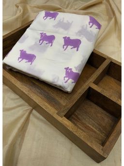 Palash - Women White Hand Block Printed Unstitched Kurta