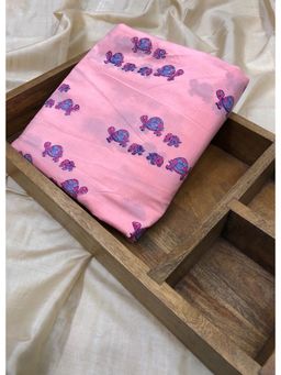 Palash - Women Pink Hand Block Printed Unstitched Kurta