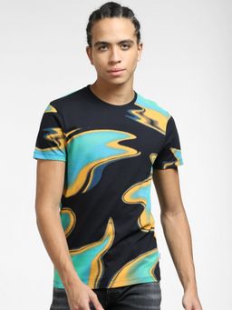 Jack & Jones - Black Printed Crew Neck T-shirt