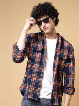 RIGO - Men Multi-Color Checks Flannel Shacket