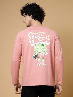 RIGO - Men Peach Terry Oversized Printed T-Shirt