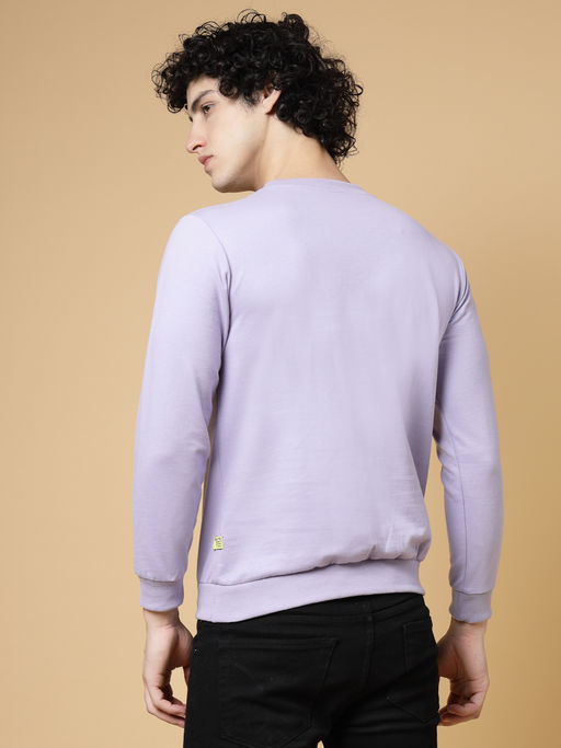 Buy RIGO Men Light Purple Solid Terry Sweatshirt Online