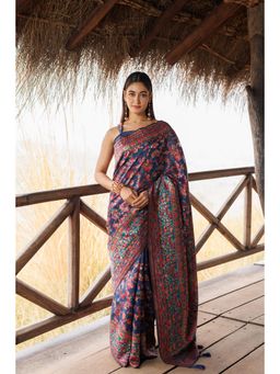 Geroo Jaipur - Pure Paithani Silk Saree with Unstitched Blouse