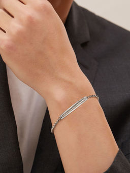 Mia by Tanishq - Sleek Statement Silver Bracelet