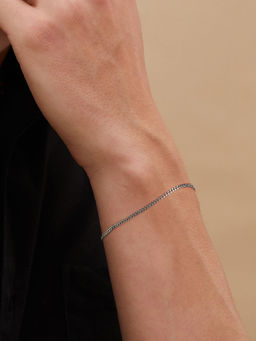 Mia by Tanishq - Sleek Link Silver Bracelet