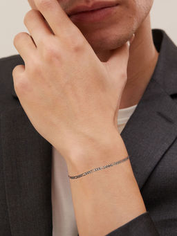 Mia by Tanishq - Classic Figaro Silver Bracelet